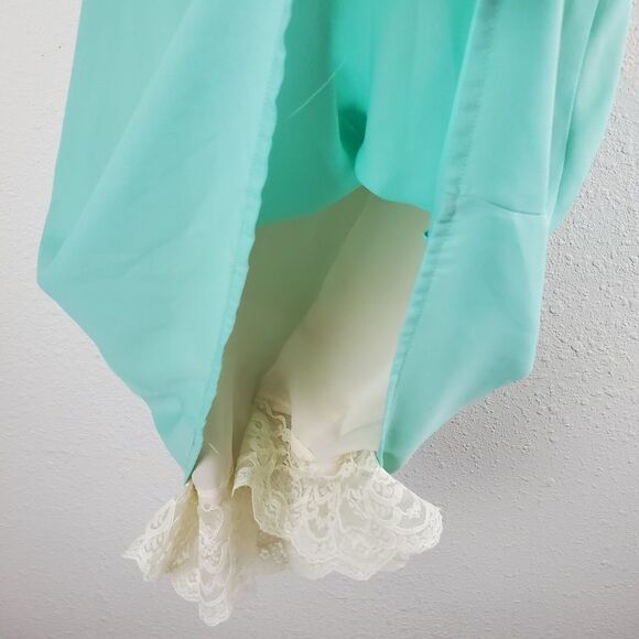 Ellison blue green cami slip top mini dress - Picture 3 of 5